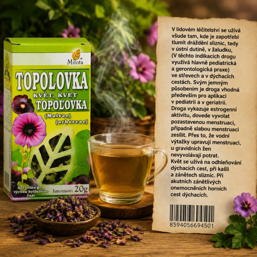 Topoľovka ružová kvet 20g