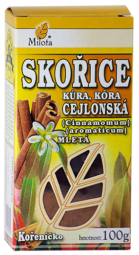 Skořice kůra (Skořicovník cejlonský) mletá 100g