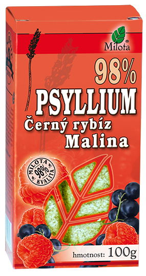 Psyllium malina a černý rybíz 100g 98% čistota