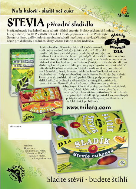 Reklamní leták formát A5 - Stevia